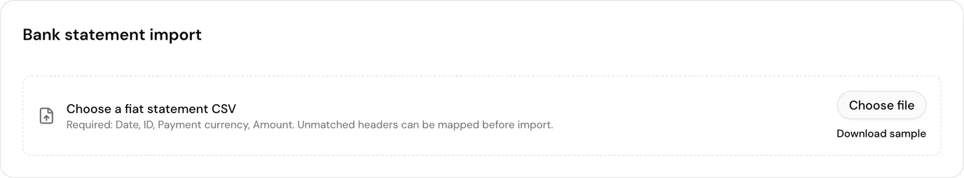 Importing a bank statement CSV