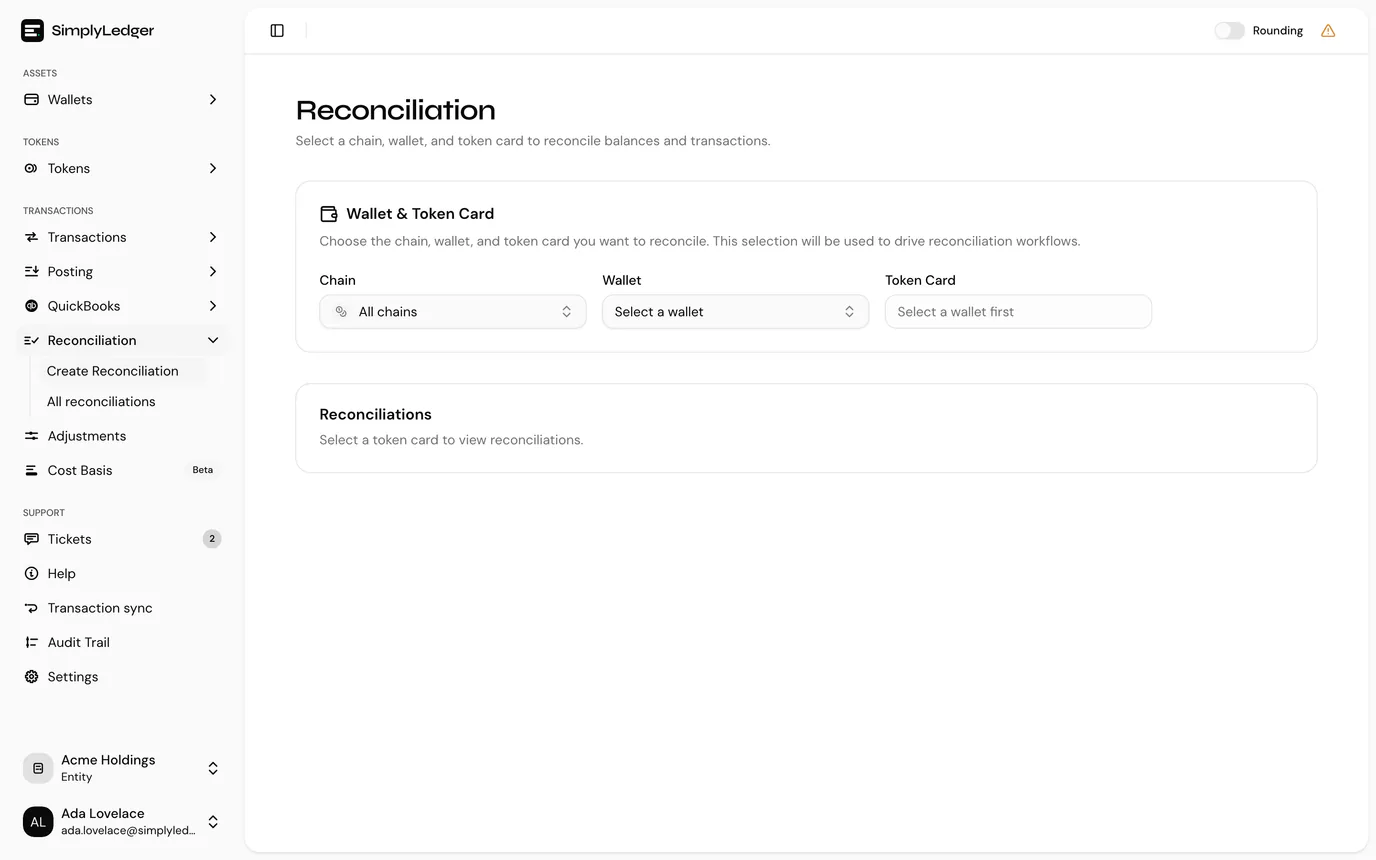 Selecting what to reconcile