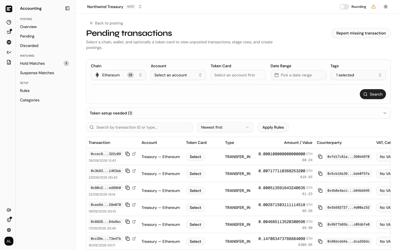 A whole-chain search narrowed by tag, with Select on rows held under several cards