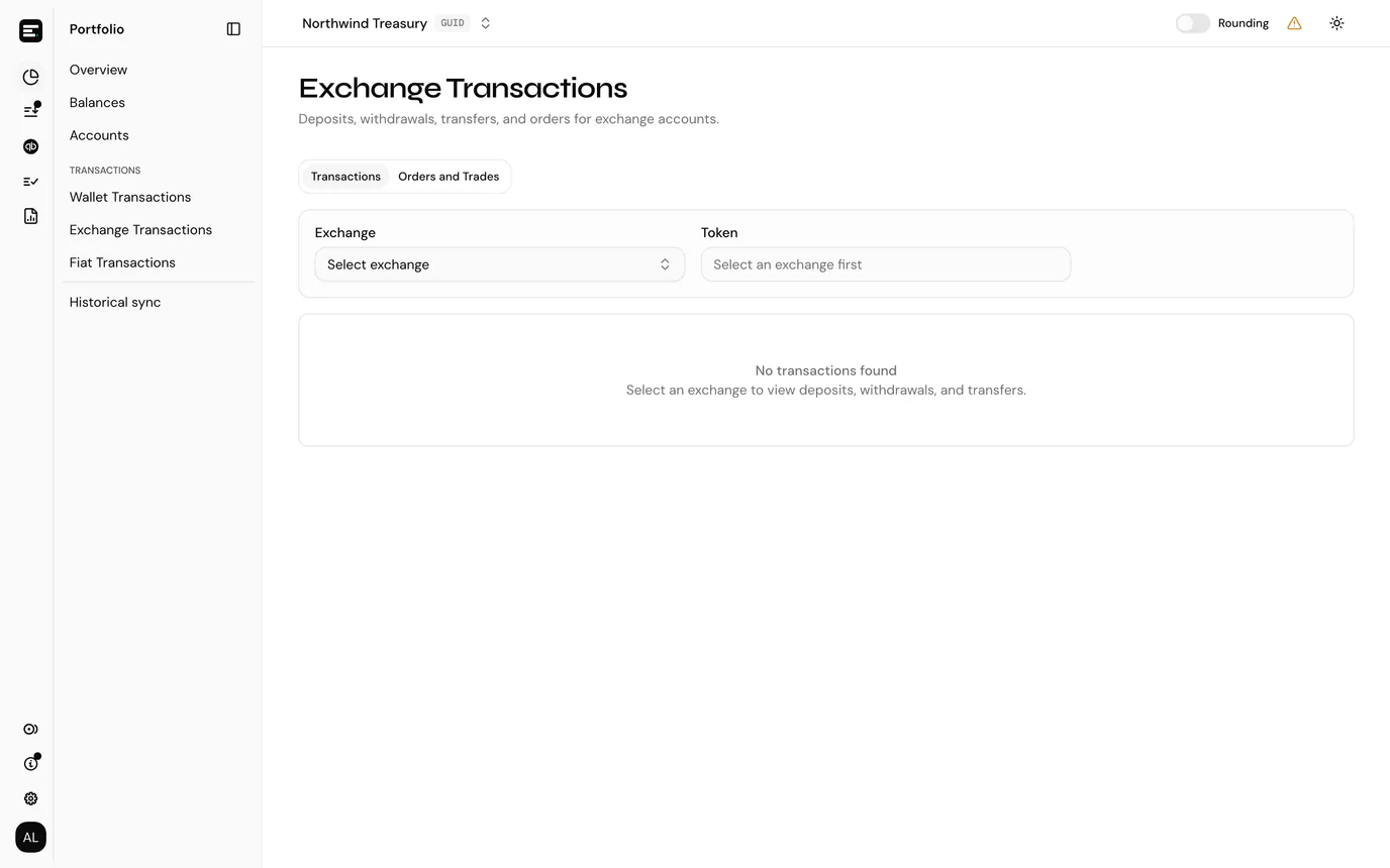 Exchange transactions